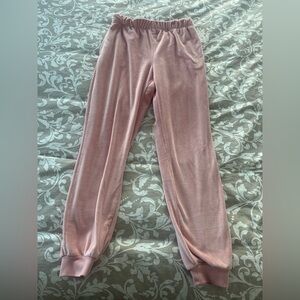 Sanctuary pink velvet sweatpants - S